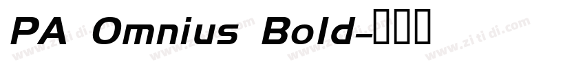 PA Omnius Bold字体转换